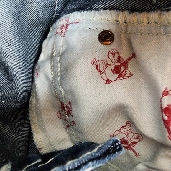 True Religion Dark Denim Pencil Skirt Festival Rodeo Size 27 - Picture 11 of 11